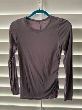 Lululemon Long-Sleeve Ruched Side Women’s Top - Purple-Gray